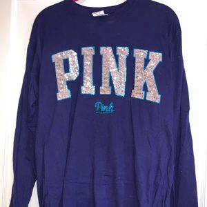 XS Long Sleeve PINK shirt with Sequins!